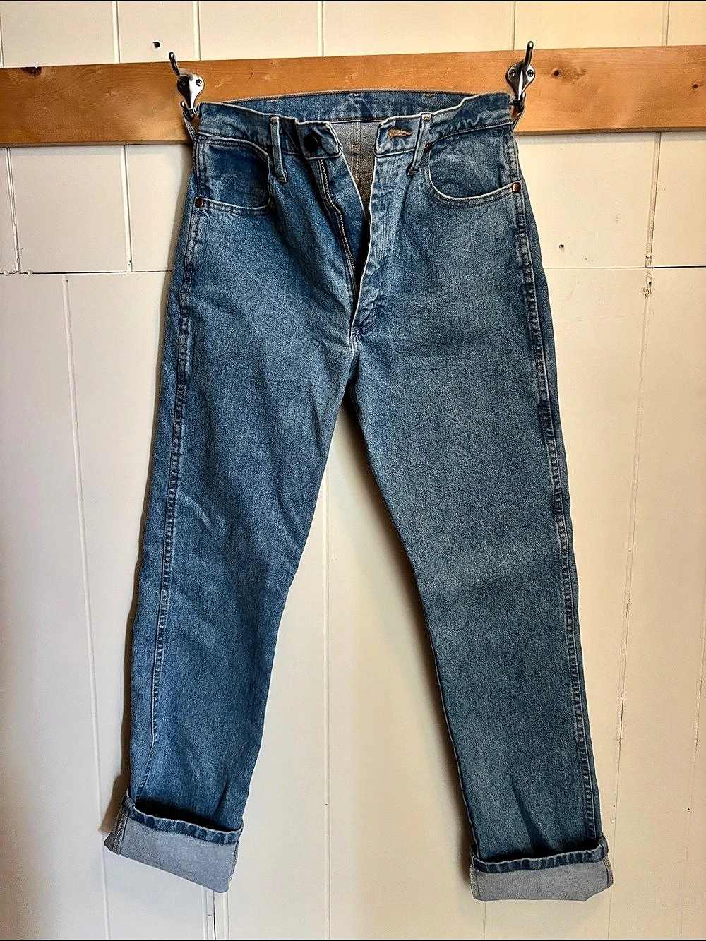 Wrangler Women's Cowboy Cut Slim Fit Jeans Slim Fit Bootcut Jeans Blue Waist